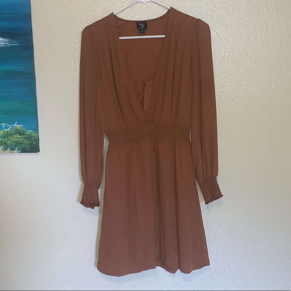 Brown long sleeve dress